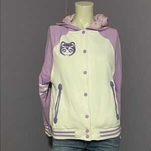 Purple and White Aphmau Sweater with Cat Design
